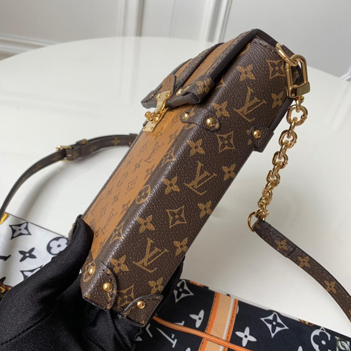 Сумка Louis Vuitton Pochette Trunk Verticale M67873 Monogram Reverse Coated Canvas "Brown" фото № 4