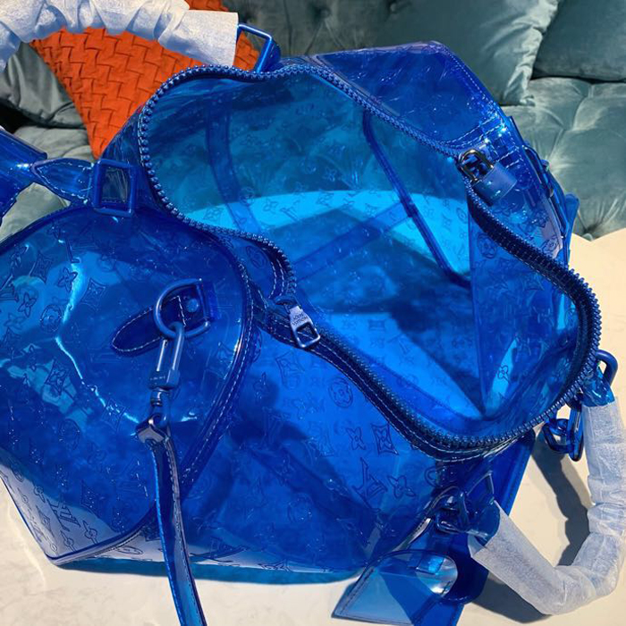 Сумка Louis Vuitton Keepall Bandouliere 50 M53272 Monogram PVC "Blue" фото № 9