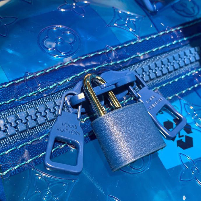 Сумка Louis Vuitton Keepall Bandouliere 50 M53272 Monogram PVC "Blue" фото № 7