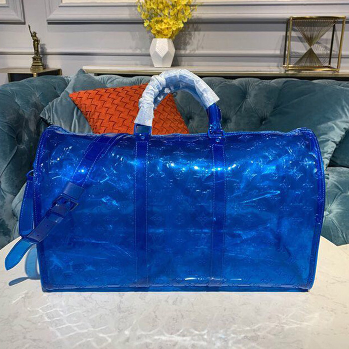 Сумка Louis Vuitton Keepall Bandouliere 50 M53272 Monogram PVC "Blue" фото № 3
