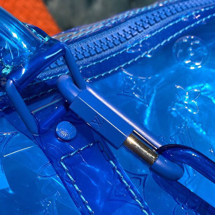 Сумка Louis Vuitton Keepall Bandouliere 50 M53272 Monogram PVC "Blue" фото № 8