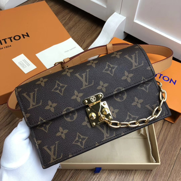 Сумка Louis Vuitton S Lock Belt Pouch PM M44667 Monogram Canvas "Brown" фото № 3