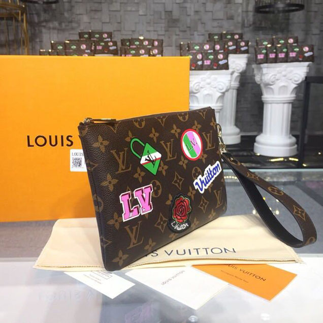 Клатч Louis Vuitton City Pouch Bag Monogram Canvas Spring Summer 2018 Collection M63447 Beige "Brown" фото № 3