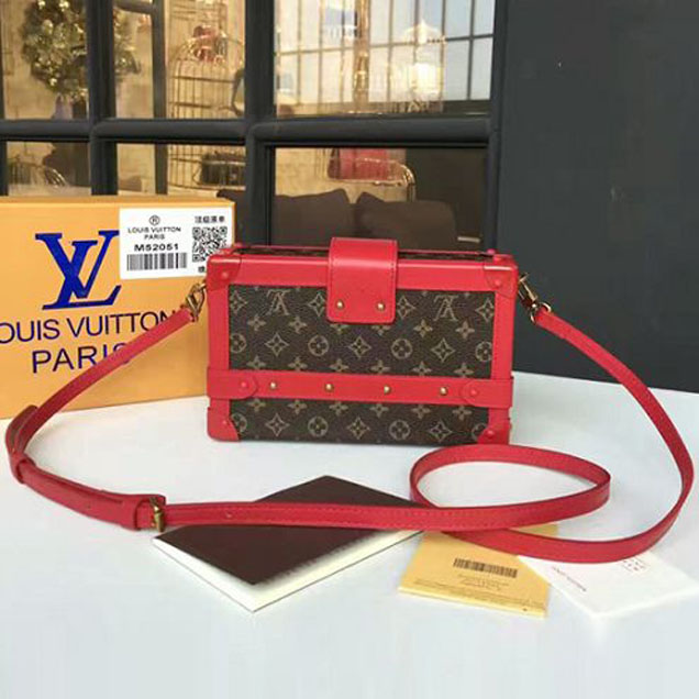 Сумка Louis Vuitton M40274 Petite Malle Crossbody Bag Monogram Canvas "Brown" фото № 3