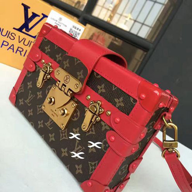 Сумка Louis Vuitton M40274 Petite Malle Crossbody Bag Monogram Canvas "Brown" фото № 4