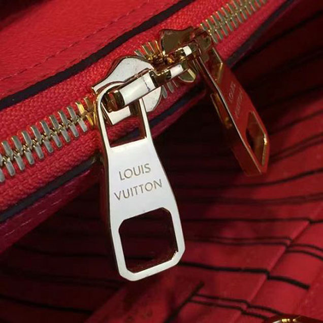 Сумка Louis Vuitton M41308 Montaigne MM Tote Bag Monogram Empreinte Leather "Red" фото № 6