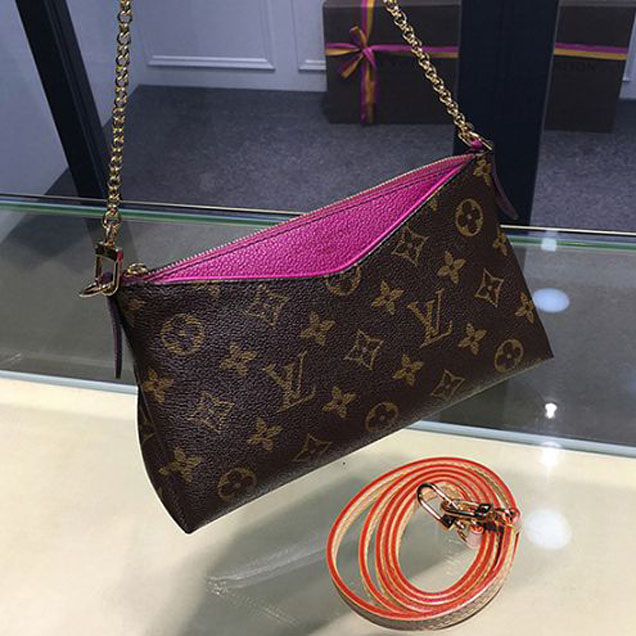 Сумка Louis Vuitton M41483 Pallas Clutch Crossbody Bag Monogram Canvas "Brown" фото № 3