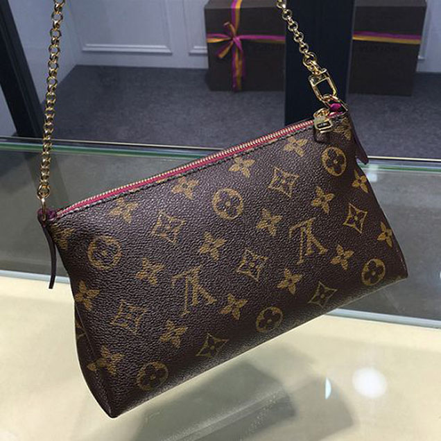 Сумка Louis Vuitton M41483 Pallas Clutch Crossbody Bag Monogram Canvas "Brown" фото № 4