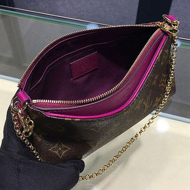 Сумка Louis Vuitton M41483 Pallas Clutch Crossbody Bag Monogram Canvas "Brown" фото № 9