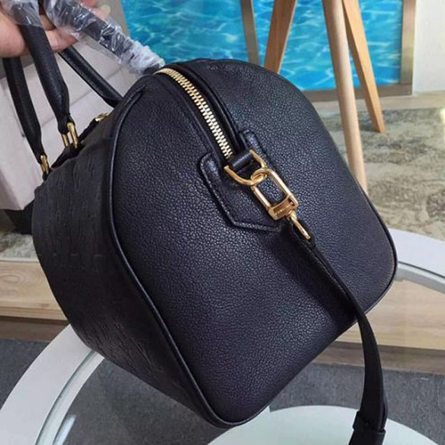 Сумка Louis Vuitton M42406 Speedy Bandouliere 30 Tote Bag Monogram Empreinte Leather "Black" фото № 8