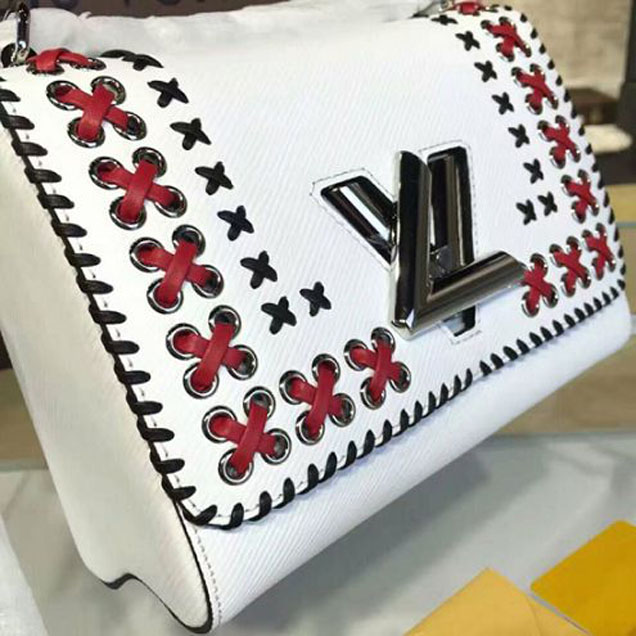Сумка Louis Vuitton M42777 Twist PM Shoulder Bag Epi Leather "White" фото № 6