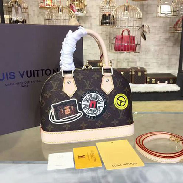 Сумка Louis Vuitton M43230 Alma BB Tote Bag Monogram Canvas "Brown" фото № 4