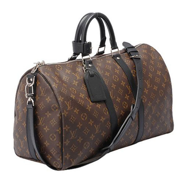 Сумка Louis Vuitton M56711 Keepall Bandouliere 45 Duffel Bag Monogram Macassar Canvas "Brown" фото № 3