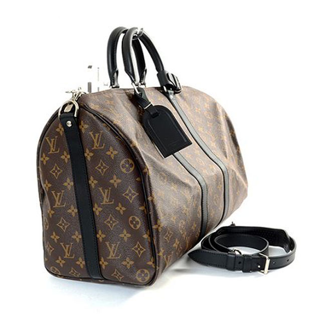 Сумка Louis Vuitton M56711 Keepall Bandouliere 45 Duffel Bag Monogram Macassar Canvas "Brown" фото № 7