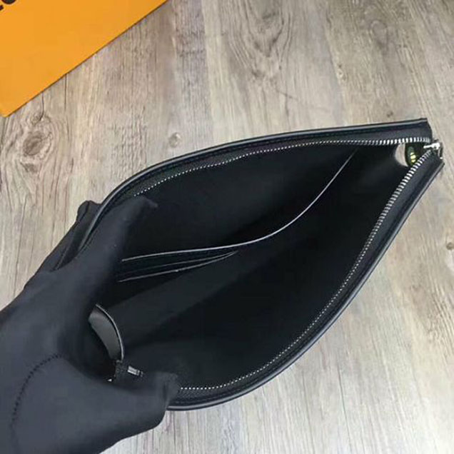 Клатч Louis Vuitton M64440 Pochette Voyage MM Monogram Eclipse Canvas "Black" фото № 9