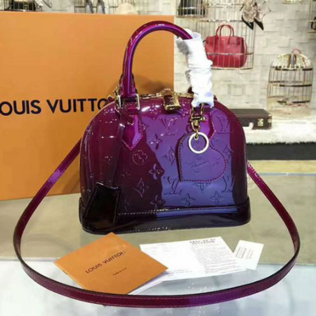 Сумка Louis Vuitton M90322 Alma BB Tote Bag Monogram Vernis "Red" фото № 2