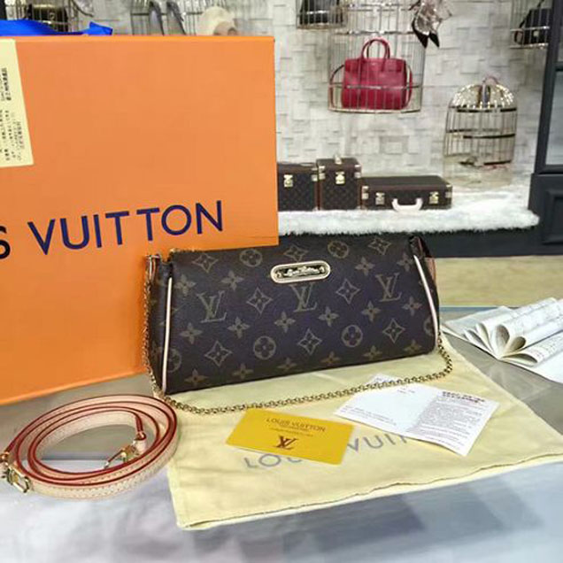 Сумка Louis Vuitton M95567 Eva Clutch Monogram Canvas "Brown" фото № 2