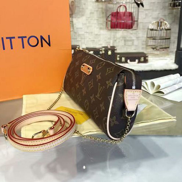 Сумка Louis Vuitton M95567 Eva Clutch Monogram Canvas "Brown" фото № 3