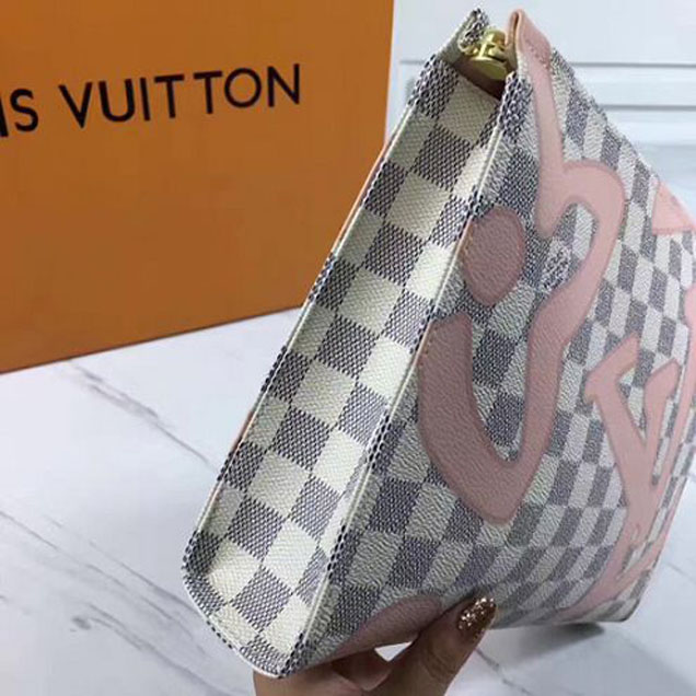 Косметичка Louis Vuitton N41049 Toiletry Pouch 26 Damier Azur Canvas "White" фото № 6