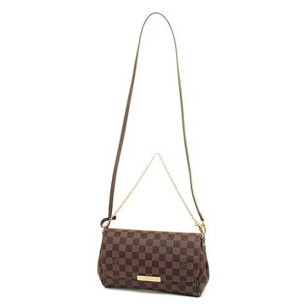 Сумка Louis Vuitton N41129 Favorite MM Damier Ebene Canvas "Brown" фото № 5