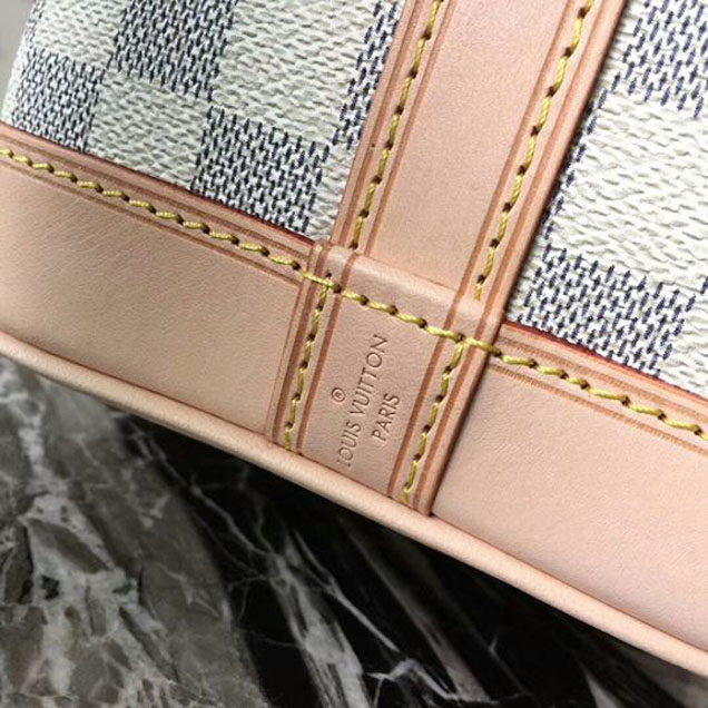 Сумка Louis Vuitton N41220 Noe BB Shoulder Bag Damier Azur Canvas "White" фото № 7