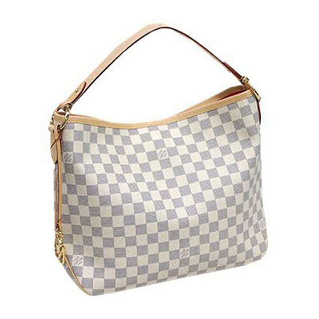 Сумка Louis Vuitton N41447 Delightful PM Hobo Bag Damier Azur Canvas "White" фото № 2