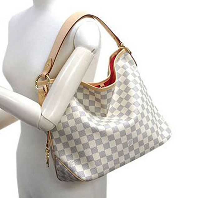 Сумка Louis Vuitton N41447 Delightful PM Hobo Bag Damier Azur Canvas "White" фото № 9