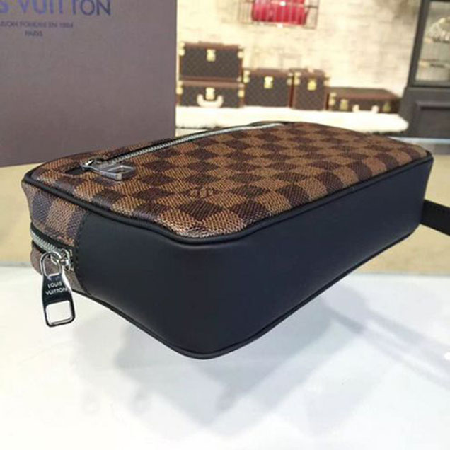 Клатч Louis Vuitton N41663 Kasai Clutch Damier Ebene Canvas "Brown" фото № 5