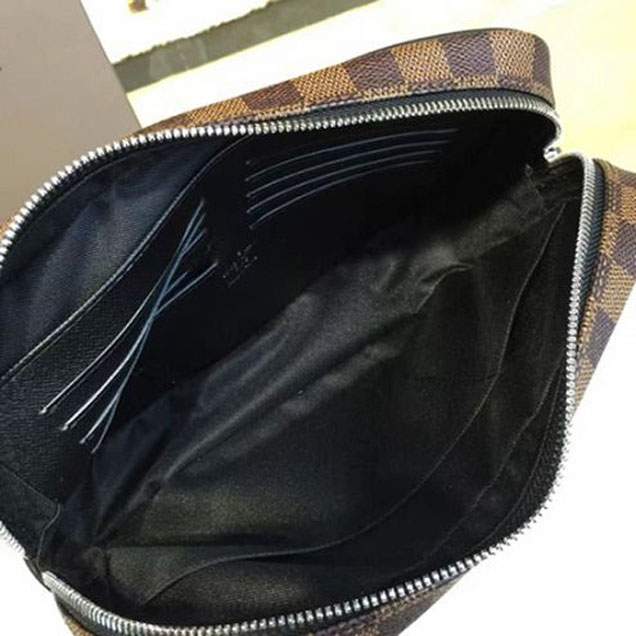 Клатч Louis Vuitton N41663 Kasai Clutch Damier Ebene Canvas "Brown" фото № 6