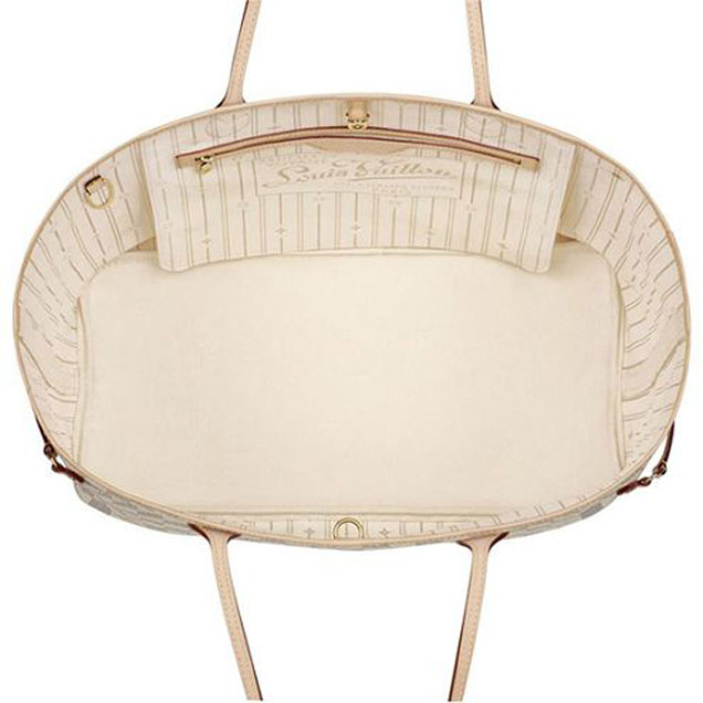 Сумка Louis Vuitton N51108 Neverfull GM Shoulder Bag Damier Azur Canvas "White" фото № 6