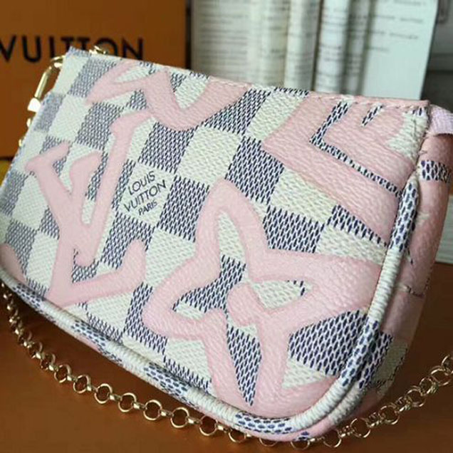 Сумка Louis Vuitton N60051 Mini Pochette Accessoires Damier Azur Canvas "White" фото № 5