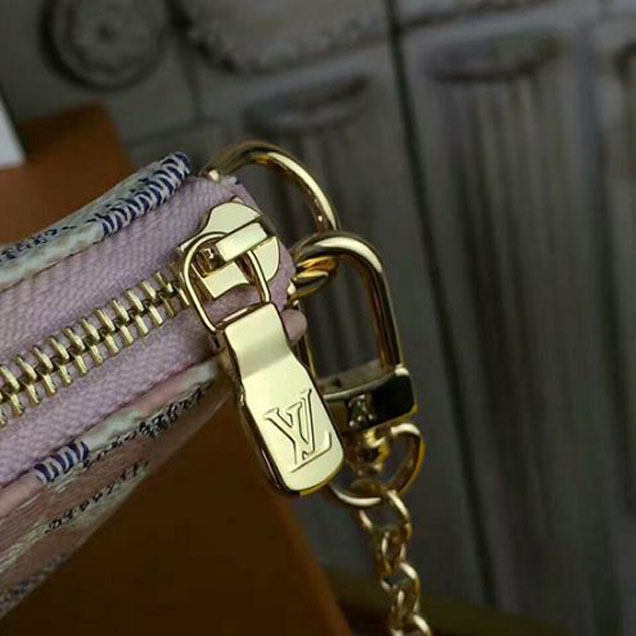 Сумка Louis Vuitton N60051 Mini Pochette Accessoires Damier Azur Canvas "White" фото № 6