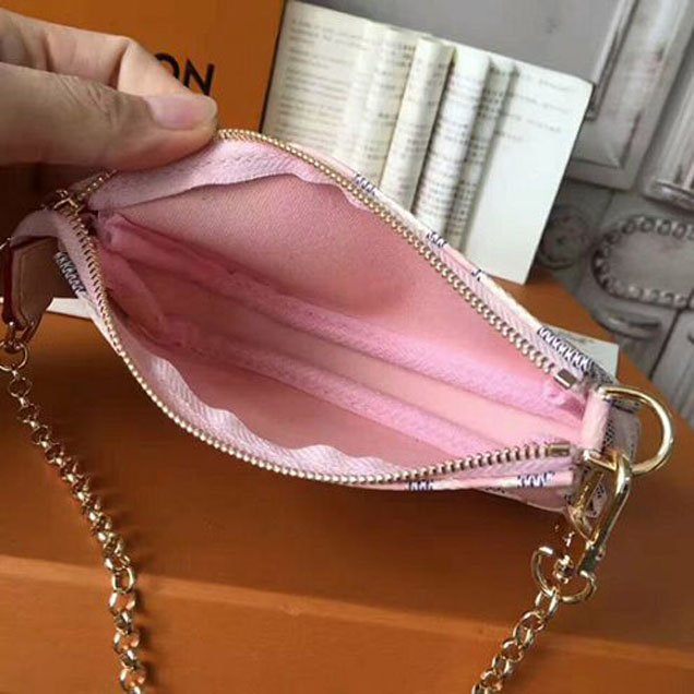 Сумка Louis Vuitton N60051 Mini Pochette Accessoires Damier Azur Canvas "White" фото № 9