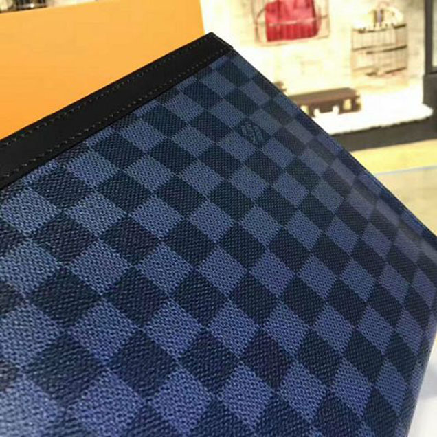 Клатч Louis Vuitton N64023 Pochette Voyage MM Damier Cobalt Canvas "Navy Blue" фото № 6