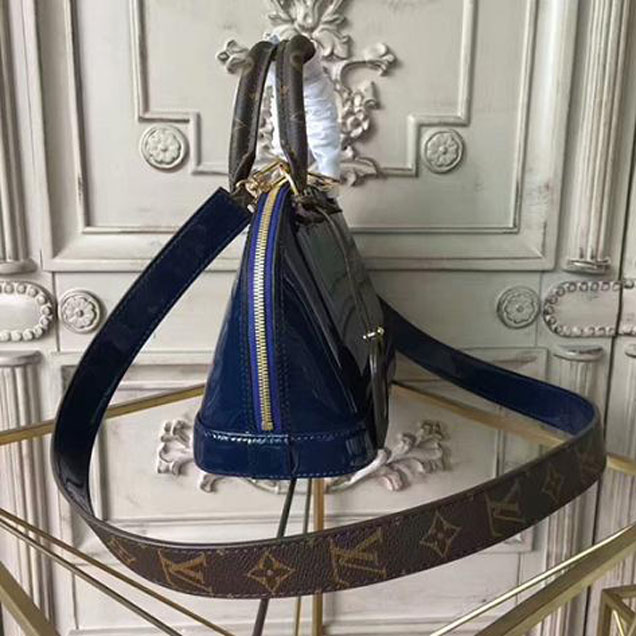 Сумка Louis Vuitton Alma BB M54705 Monogram Vernis "Navy Blue" фото № 4
