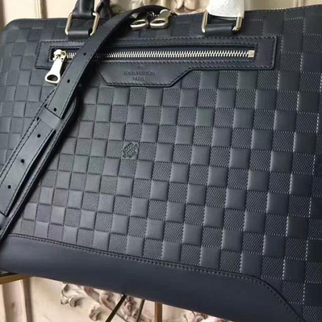 Портфель Louis Vuitton Avenue Soft Briefcase N41020 Damier Infini Leather "Navy Blue" фото № 5