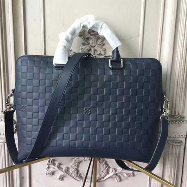 Портфель Louis Vuitton Avenue Soft Briefcase N41020 Damier Infini Leather "Navy Blue" фото № 4