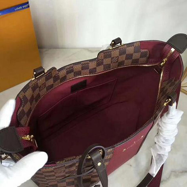 Сумка Louis Vuitton Jersey N44021 Damier Ebene Canvas "Brown" фото № 9