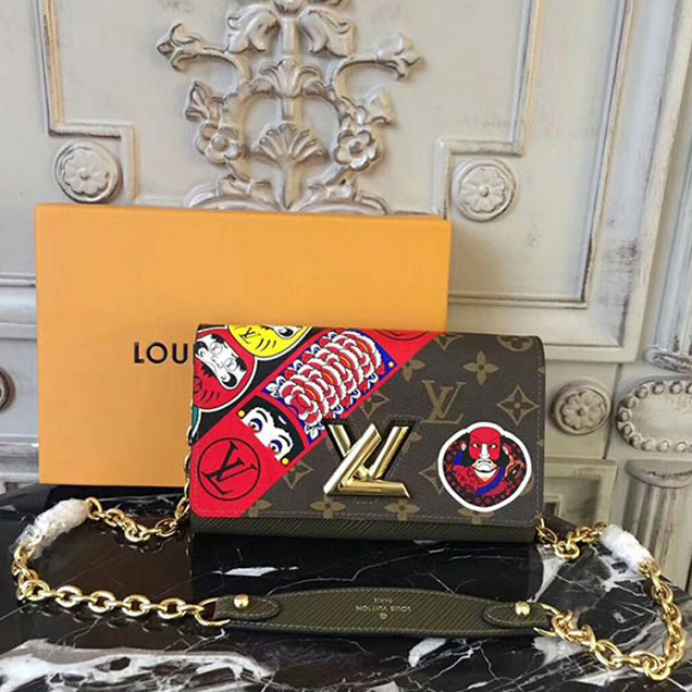 Сумка Louis Vuitton Twist Chain Wallet M67270 Monogram Canvas "Brown" фото № 2