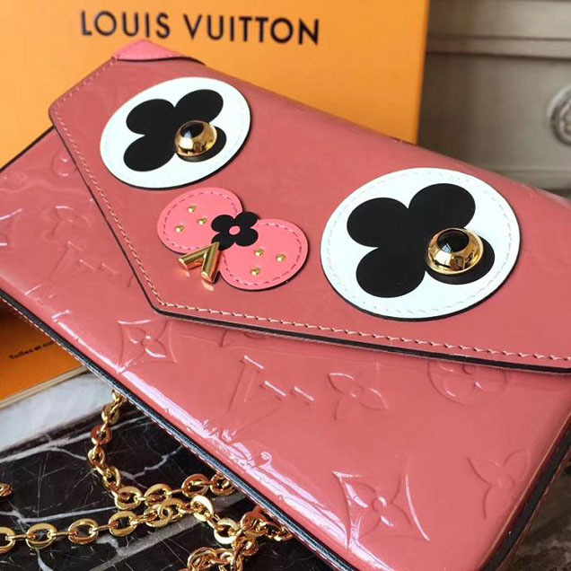 Клатч Louis Vuitton Pochette Felicie M62767 Monogram Vernis "Pink" фото № 6