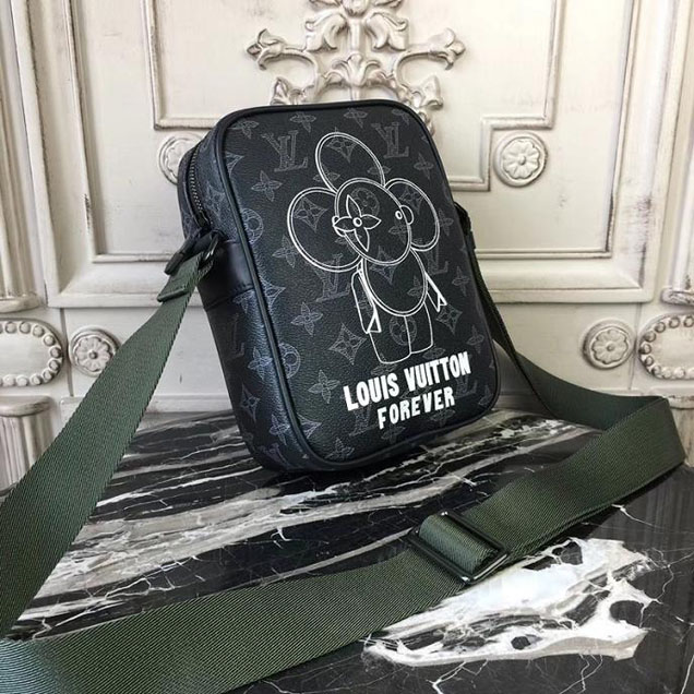 Сумка Louis Vuitton Monogram Eclipse Canvas Danube PM M43677 "Black" фото № 3