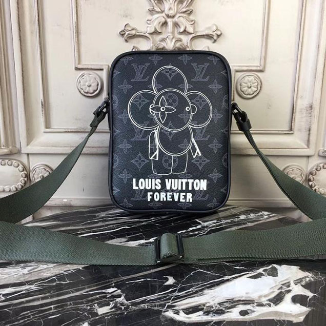 Сумка Louis Vuitton Monogram Eclipse Canvas Danube PM M43677 "Black" фото № 2