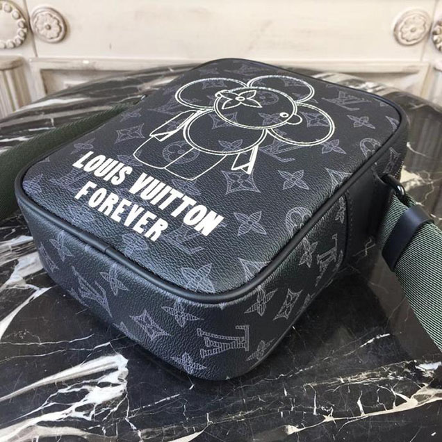 Сумка Louis Vuitton Monogram Eclipse Canvas Danube PM M43677 "Black" фото № 5