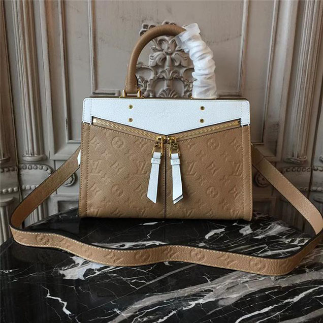 Сумка Louis Vuitton Monogram Empreinte Leather Sully PM M43648 "Beige" фото № 2