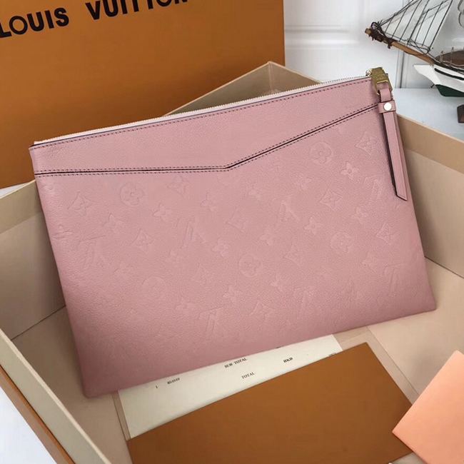 Клатч Louis Vuitton M62938 Daily Pouch Monogram Empreinte Leather Rose Poudre "Pink" фото № 4