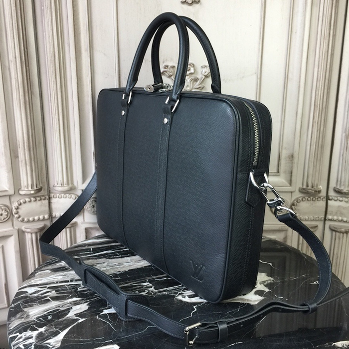 Портфель Louis Vuitton Porte-Documents Voyage PM M30638 Taiga Leather "Black" фото № 3