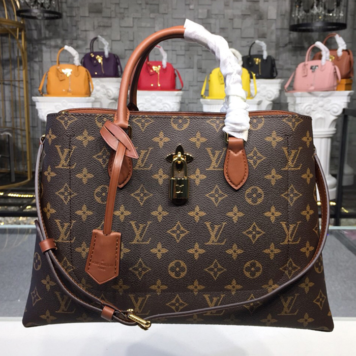 Сумка Louis Vuitton Flower Tote M43770 Monogram Canvas Caramel "Brown" фото № 2