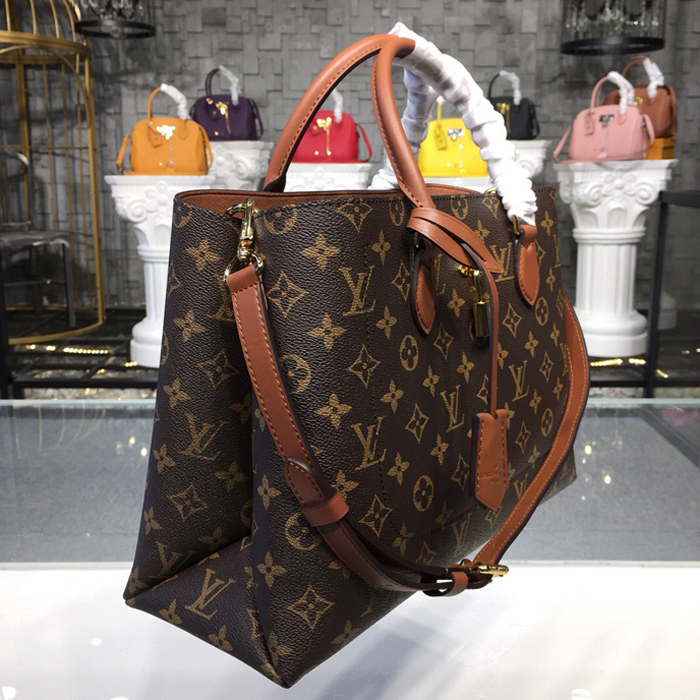 Сумка Louis Vuitton Flower Tote M43770 Monogram Canvas Caramel "Brown" фото № 3