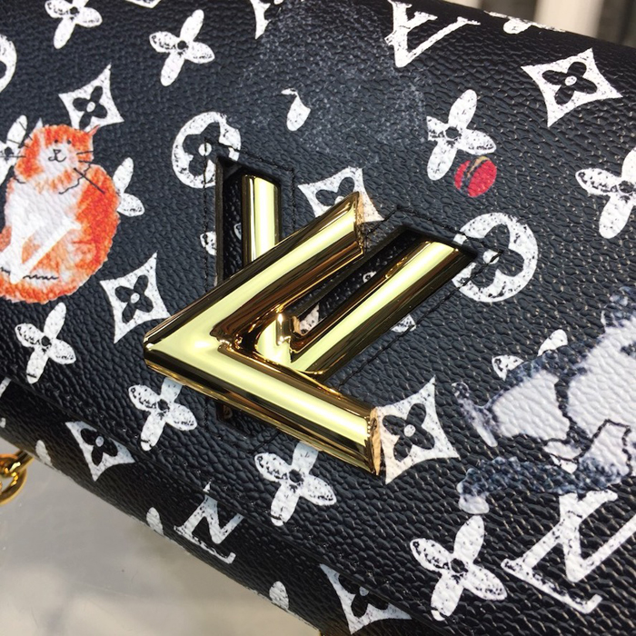 Сумка Louis Vuitton Twist Chain Wallet M63888 Monogram Canvas "Black" фото № 5