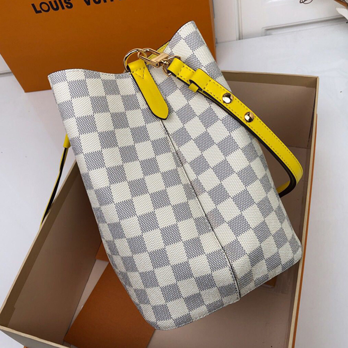 Сумка Louis Vuitton NeoNoe N40151 Damier Azur Canvas Pineapple Yellow "White" фото № 3